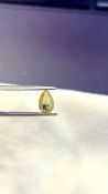Pear Cut 1.01 Carat ( Natural ) Diamond Fancy Yellow I1 Clarity - GIA