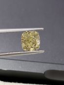 Cushion brilliant 2.00 Carat ( Natural ) Diamond Fancy Yellow SI2 Clarity