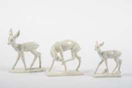 Drei Reh Figuren unterschiedlicher Manufakturen