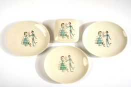 Konvolut Rosenthal Peynet-Set, 4-teilig 50er Jahre