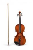 A Chinese 3/4 violin, cased