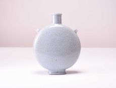 A Chinese guan type moonflask, Yongzheng mark