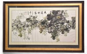 Chinese school (20th century), fruiting grape vines