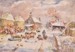 Albert Abram Gittleson (act.1911-1944) Collection of coastal and rural watercolours with mounts (8)