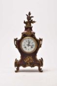 A French Louis XV style boulle mantel clock
