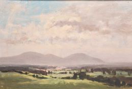 Aubrey Phillips (British, 1920-2005) View Towards Malvern from Old Hills