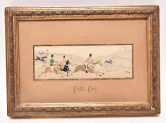 A Group of Eight Woven Silk Hunting Scenes Stevengraphs (8)