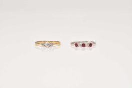 Two stone set rings
