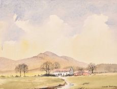 David Bellamy (British, 20th century) Lane near Camrose and Malvern Hills with another work (3)