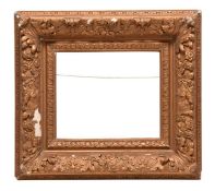 A Giltwood and Gesso Picture Frame with Scrolling Leaves, Acanthus and Flowerheads