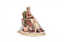 Capodimonte figural group by Maggioni, circa 1970s