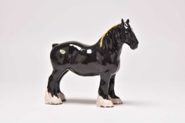 Beswick model of a Shire Mare with yellow ribbon, model 818