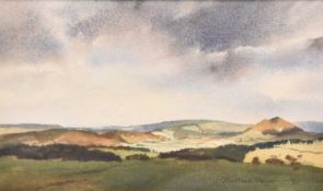 Jonathan Taylor (1962) Herefordshire Near Little Dew Church with another watercolour (2)
