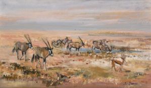 Oryx Gazelles Watering (20th/21st century)