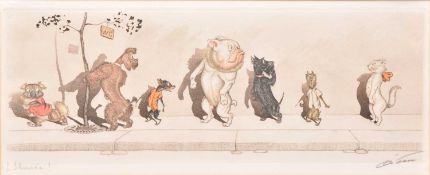 Boris O'Klein (1893-1985) Signed Etchings from the Dirty Dogs of Paris Series (3)