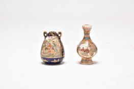Two Japanese Satsuma miniature vases