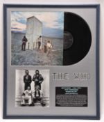 The Who, a framed presentation to include Who's Next, Track Records 2408 102 LP