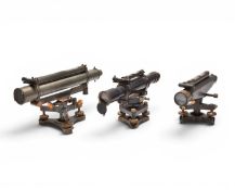 Three early 20th century surveyor's 'Dumpy' levels