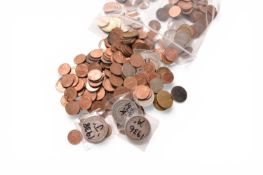A large assortment of foreign silver, cupronickel, copper and bronze coinage