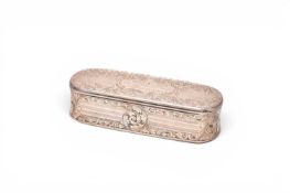 A Victorian silver snuff box by Nathaniel Mills