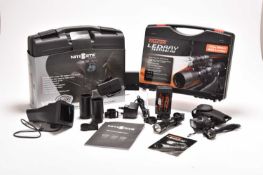 A Tracer LEDRay tactical gun light, together with a Nite Site Viper night vision scope, both cased