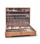A cased canteen of Mappin & Webb silver plated cutlery