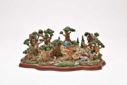 Danbury Mint: A Winnie the Pooh tableau group, 'The Hundred Acre Wood'