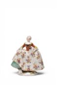 Continental porcelain figure of a Lady of the 'Mopsorden'