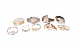 A group of gentleman's and lady's wristwatches
