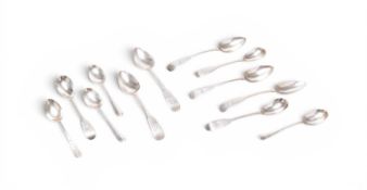 A collection of silver spoons