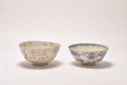 Two Chinese bowls, Ming Dynasty