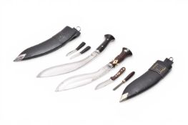 Two Himalayan Imports kukri knives, 20th century