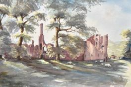 English School (20th century) Landscape Views of Four Monmouthshire Ruined Castles (4)