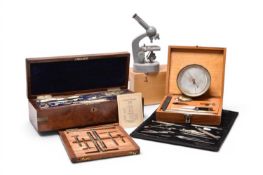 An assembled group of scientific and draughtsman's instruments