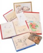 Leonard Gittleson (British, 20th century) Folders of Loose sketches, mainly of dogs (qtty)