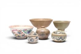 A group of Chinese pots and bowls, Song to Ming Dynasty