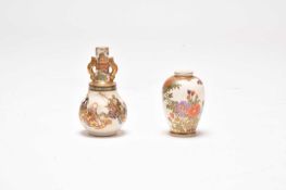 Two Japanese Satsuma miniature vases