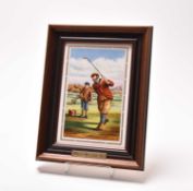 A Spode limited edition plaque of golfing interest