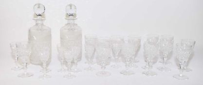 Suite of Thomas Webb 'Heirloom' glasses and other glassware