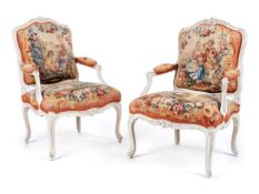Paar Louis XV-Fauteuils
