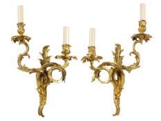 Paar Louis XV-Wandleuchter
