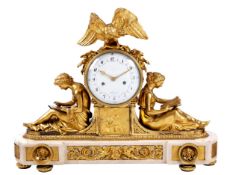 Empire-Uhr als Allegorie der Gelehrsamkeit