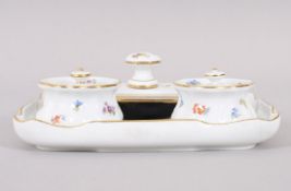 Schreibset, Meissen, Dekor "Streublümchen", 20.Jh., 4-tlg. 