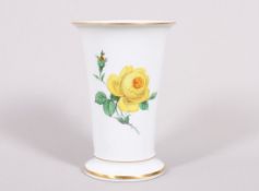 Trichtervase, Meissen, Dekor "Gelbe Rose", 20.Jh. 