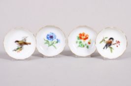 Vier Konfekt-Schälchen, Meissen, Form "Neuer Ausschnitt", um 1900/1. Hälfte 20.Jh. 
