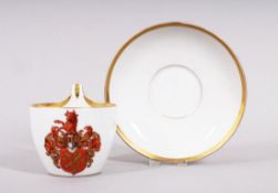 Wappen-Tasse mit Untertasse, KPM-Berlin, um 1913 