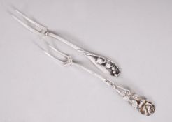 Zwei kleine Serviergabeln, 800er Silber, u.a. Christoph Widmann, Pforzheim, Mitte 20.Jh. 