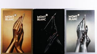 Drei Montblanc Werbeaufsteller, wohl 1980er/90er Jahre 