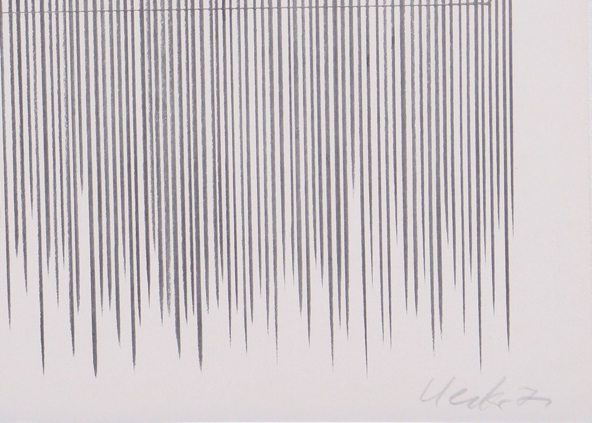 Günther Uecker (1930, Wendorf -2025, Düsseldorf), "Senkrechte Linien" (1971)  - Bild 2 aus 3
