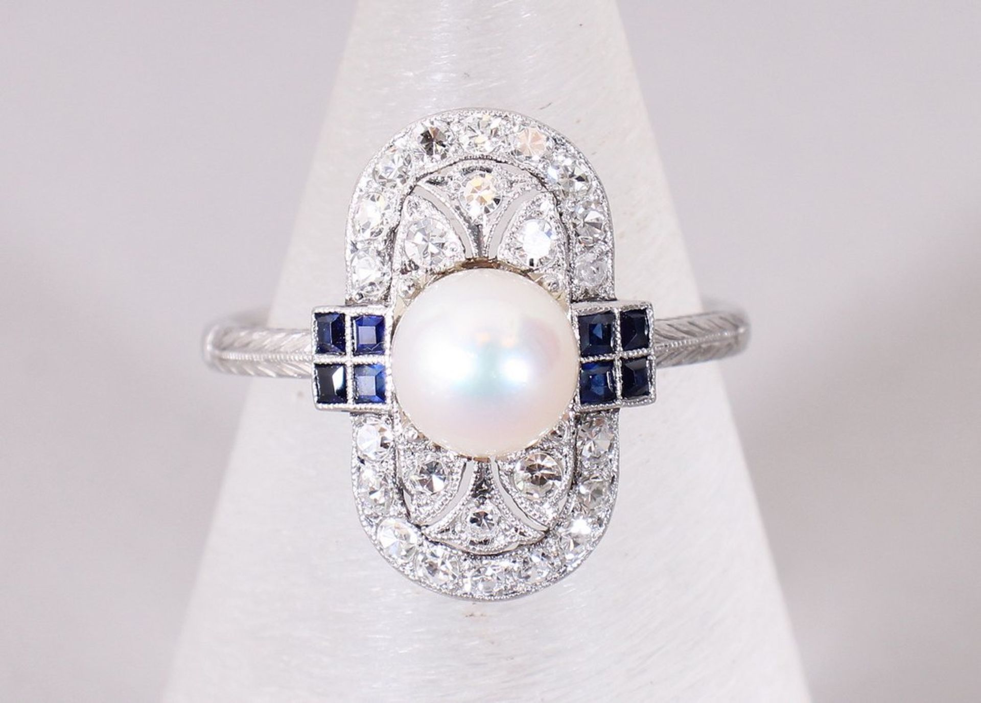 Art Déco-Ring, Platin, Anfang 20.Jh. 
